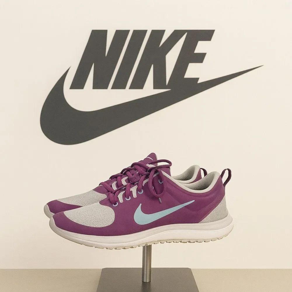 Nike Women's FS Lite Running Shoes Platinum/Bright Grape 616684-007 Sneakers 8